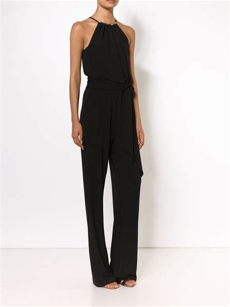 michael kors lace jumpsuit|michael kors sleeveless black jumpsuit.